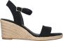 Tamaris Zwarte suède sandalette met enkelbandje Black Dames - Thumbnail 1