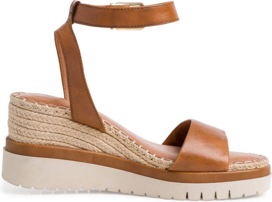 Tamaris Sandalen met sleehak cognac - Schoenen.nl