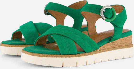 Tamaris Sandaaltjes zomerschoen sandaal wig-hak met 2 cm plateau