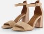 Tamaris Sandalen met hak beige Textiel Dames - Thumbnail 2