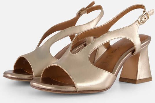 Tamaris Sandalen met hak brons Leer Dames