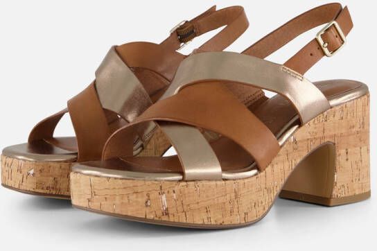 Tamaris Sandalen met hak cognac Synthetisch Dames