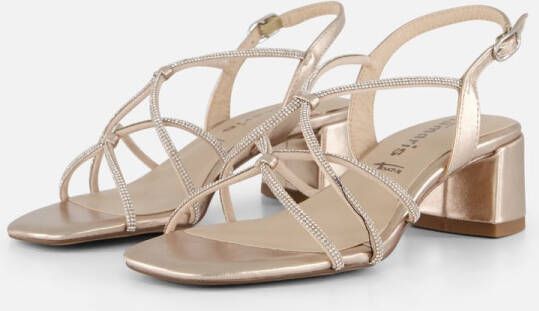Tamaris Sandalen met hak goud Synthetisch Dames