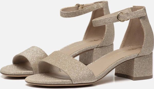 Tamaris Glitter Goud Vegan Sandalette Multicolor Dames