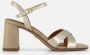 Tamaris Sandalen met hak goud Textiel Dames - Thumbnail 1