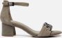 Tamaris Groene Leren Hoge Hak Sandalen Green Dames - Thumbnail 11