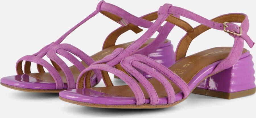 Tamaris Elegante paarse sandalette met trendy hak Purple Dames