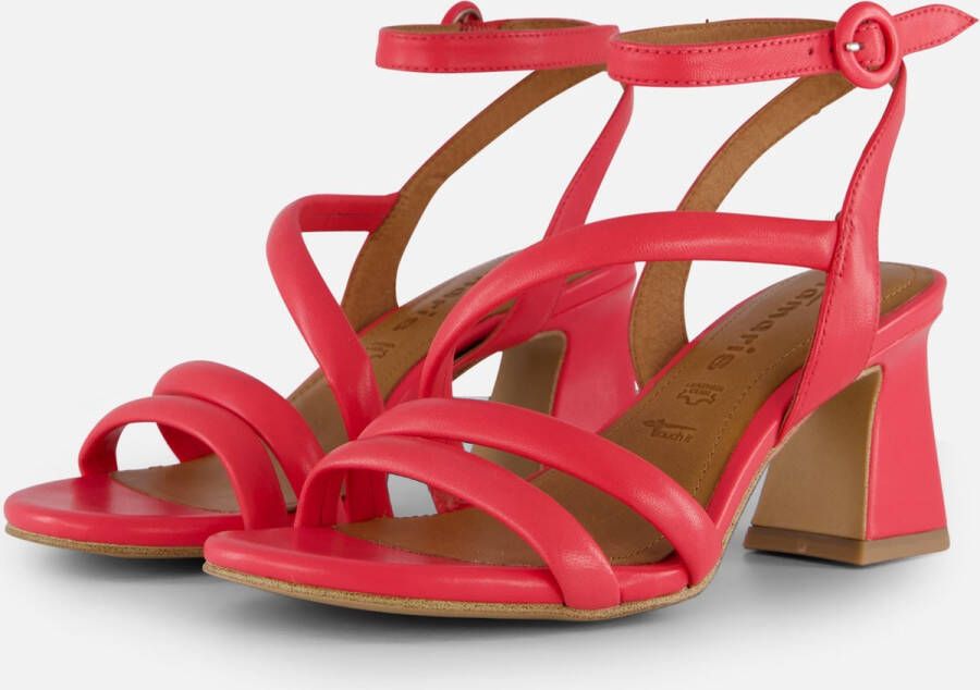 Tamaris Sandalen met hak roze Leer Dames