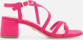 Tamaris Roze Suede Sandalette met Enkelbandje Pink Dames - Roze
