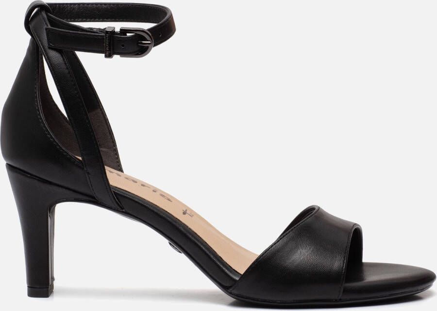 Tamaris Trendy hoge hak sandalen in het zwart Black Dames
