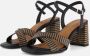 Tamaris Sandalen met hak zwart Textiel Dames - Thumbnail 1