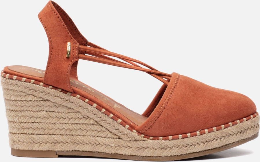 Tamaris Sandalen met sleehak oranje Dames - Schoenen.nl