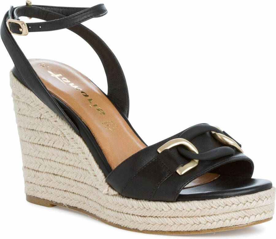 Tamaris Stijlvolle zwarte open sandalen Black Dames