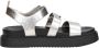 Tamaris Sandalen Plat Sandalen Plat Zilverkleur - Thumbnail 1