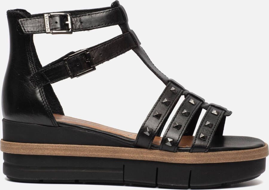 Tamaris sleehaksandaaltjes Enisa met modieuze studsgarnering - Schoenen.nl