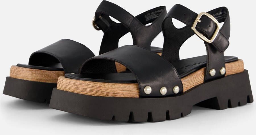 Tamaris Sandalen zwart Leer
