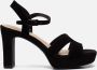 Tamaris Zwarte Suède Sandalette met Enkelbandje Black Dames - Thumbnail 1