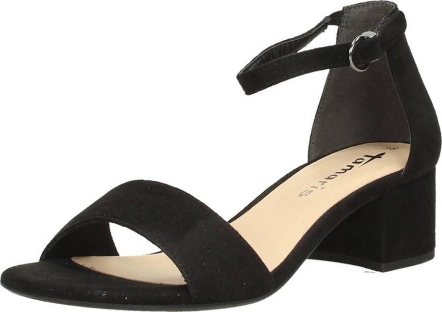 Tamaris Trendy hoge hak sandalen voor dames Black Dames