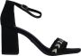 Tamaris Stijlvolle zwarte leren hoge hak sandalen Black Dames - Thumbnail 50