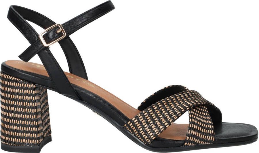 Tamaris Sandalen met hak zwart Textiel Dames