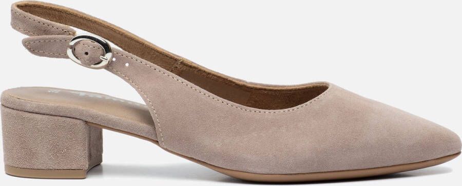 Tamaris Slingback Pumps taupe Leer Dames