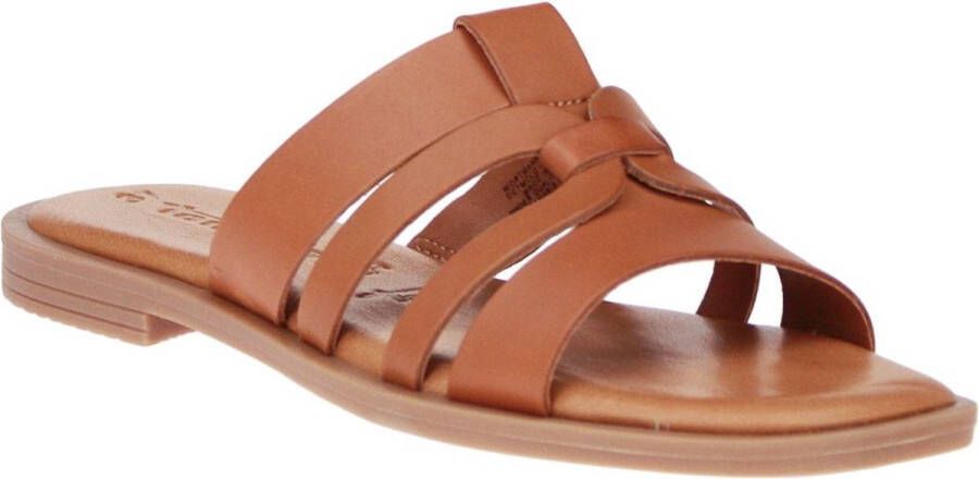 Tamaris Slippers cognac Leer Dames