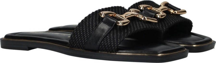 Tamaris Slippers blokhak zomerschoen slippers met mooi sieraandeel