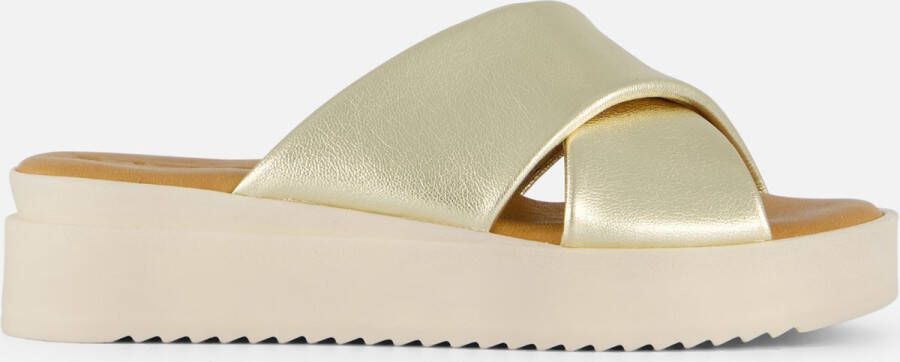 Tamaris Slippers goud Synthetisch Dames
