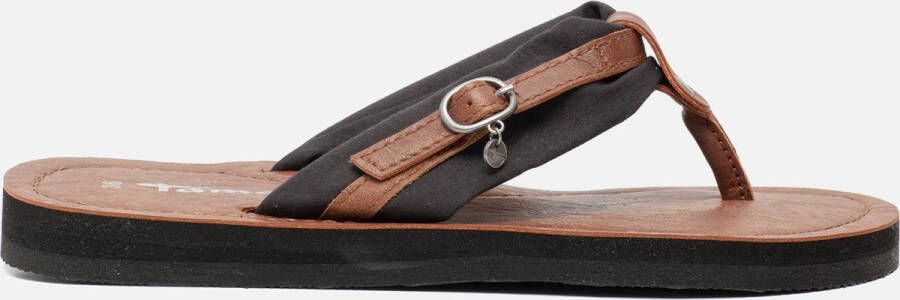 Tamaris Teenslippers Avril zomerschoenen flats slippers met t-logo hanger - Foto 1