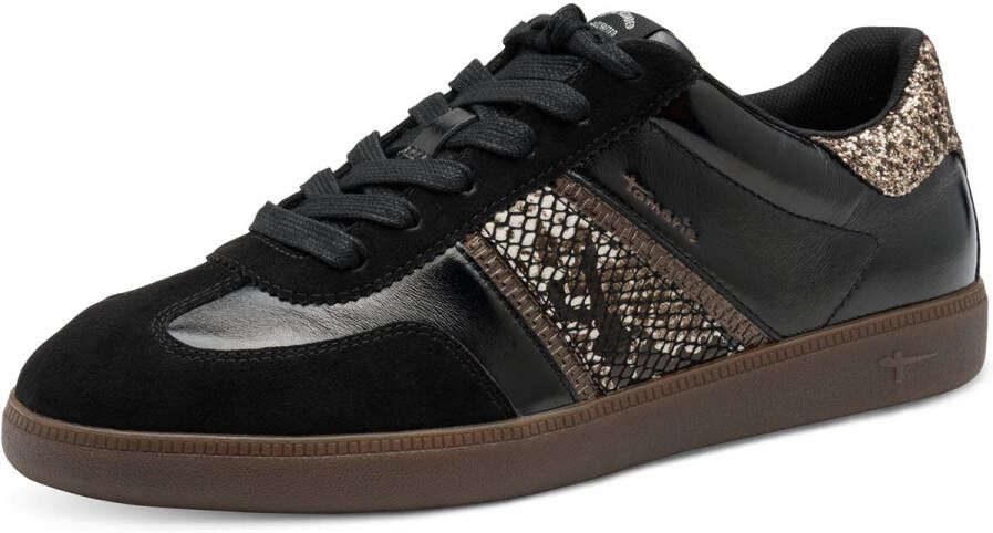 Tamaris Sneaker 1-23624-43 081 Dames Lage Damesschoenen Leer M2362443 zwart