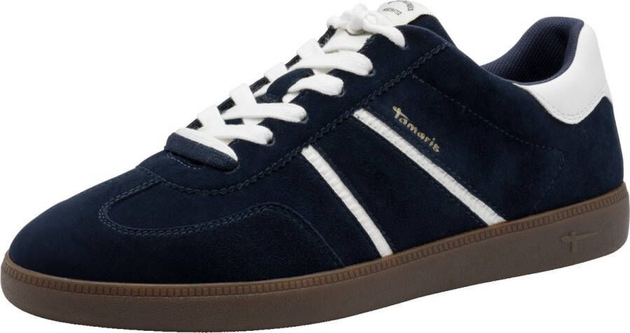Tamaris Sneaker 1-23624-43 805 Dames Lage Damesschoenen Leer M2362443 marine