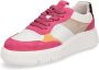 Tamaris Gestreepte Platform Sneakers in Roze Oranje Multicolor Dames - Thumbnail 1