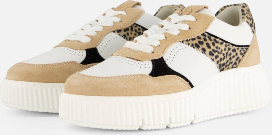 Tamaris Plateausneakers in materiaalmix vrijetijdsschoen lage schoen veterschoen