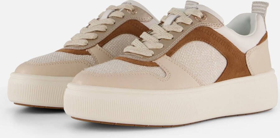 Tamaris Plateausneakers vrijetijdsschoen lage schoen veterschoen met contrastafwerkingen