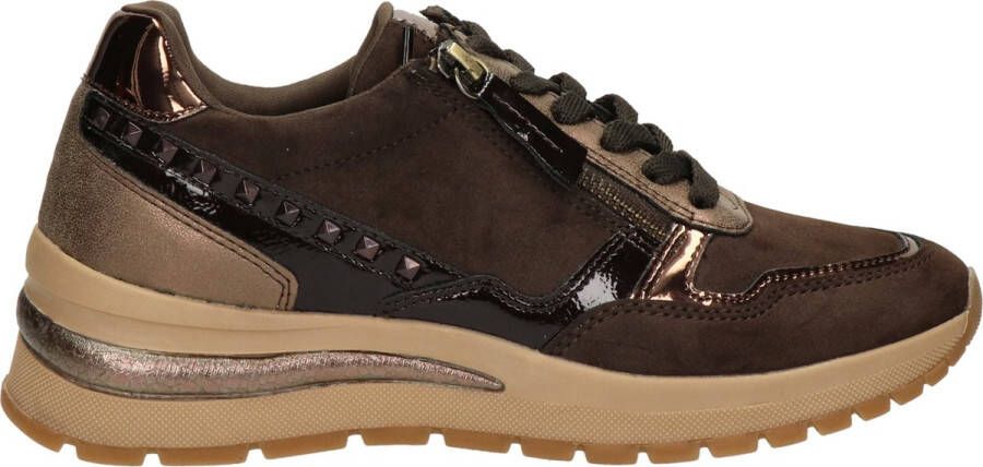 Tamaris Sportieve Bruin Cognac Sneakers Brown Dames