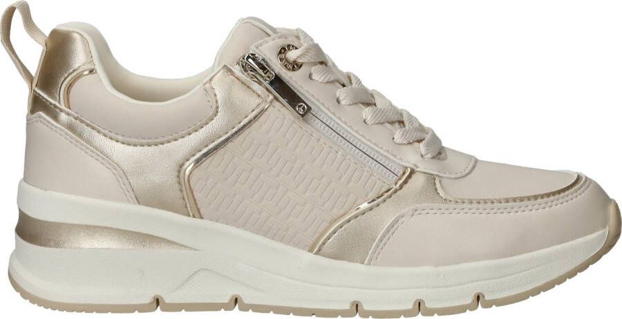 Tamaris Sneakers met sleehak vrijetijdsschoen lage schoen veterschoen met buitenrits