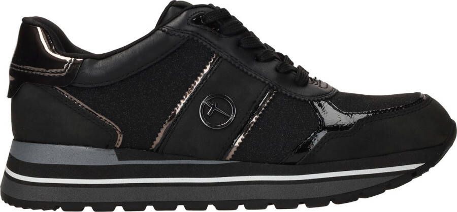 Tamaris Plateausneakers plateau vrijetijdsschoen lage schoen veterschoen in materiaalmix