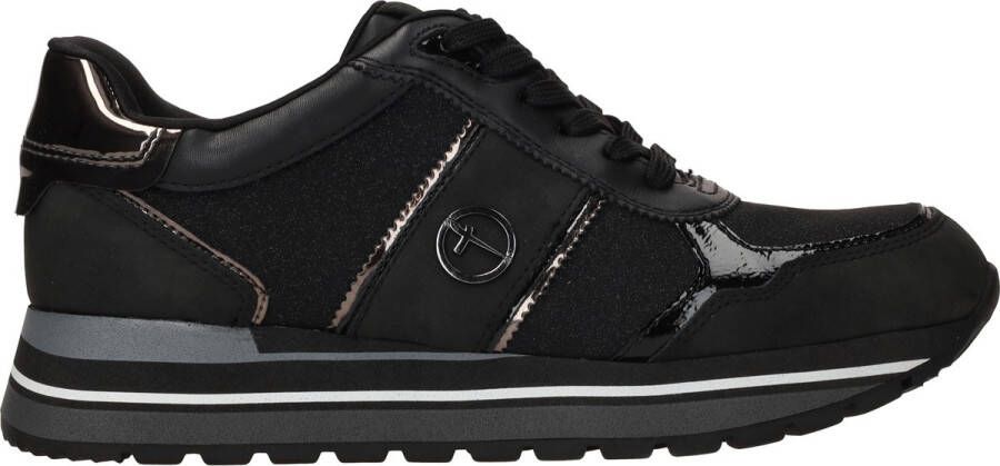 Tamaris Plateausneakers plateau vrijetijdsschoen lage schoen veterschoen in materiaalmix