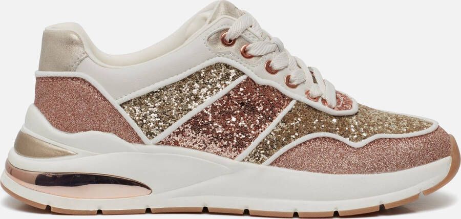Tamaris Sneakers in sprankelende look vrijetijdsschoen lage schoen veterschoen