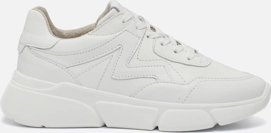 Tamaris Witte Leren Sneakers voor Vrouwen White Dames