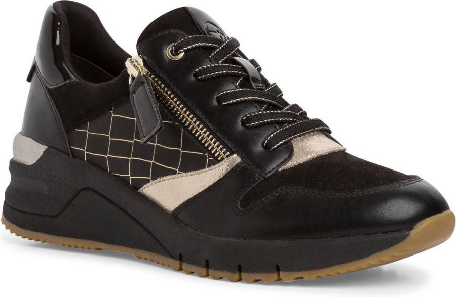 Tamaris Sneakers Zwart Imitatieleer 102105 Dames Kunstleer