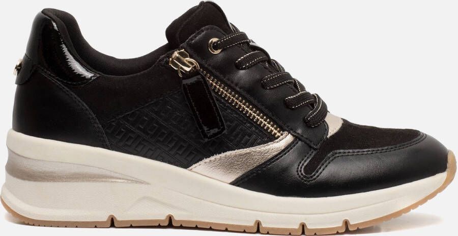 Tamaris Zwarte Vegan Sneaker met Versterkte Hiel Black Dames