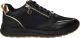Tamaris Sneakers met sleehak vrijetijdsschoen lage schoen veterschoen met trendy metallic-details - Zwart