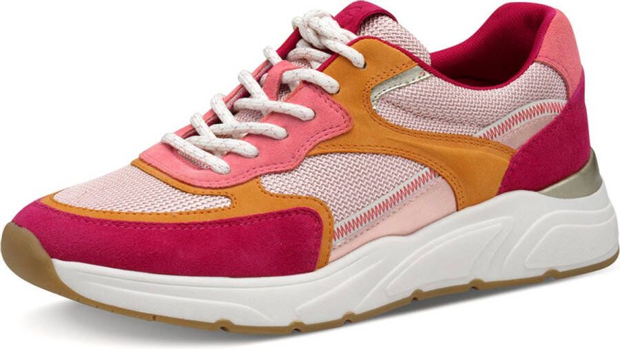 Tamaris Plateausneakers vrijetijdsschoen lage schoen veterschoen met gepolsterde schacht