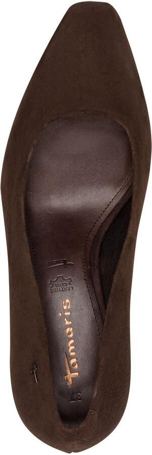 Tamaris 1-22455-47 Mocca Lederen pump met hak - Foto 2