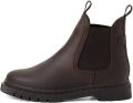 Tamaris Chelsea-boots blokhak instap laarzen enkellaars met twee aantrekloopjes - Bruin