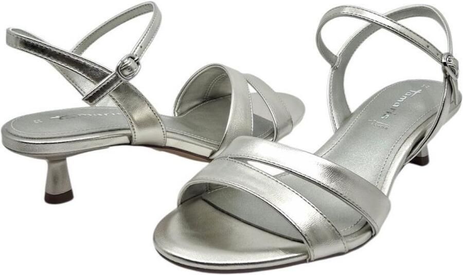 Tamaris 1-28314-46 Platinum Sandaal met hakje
