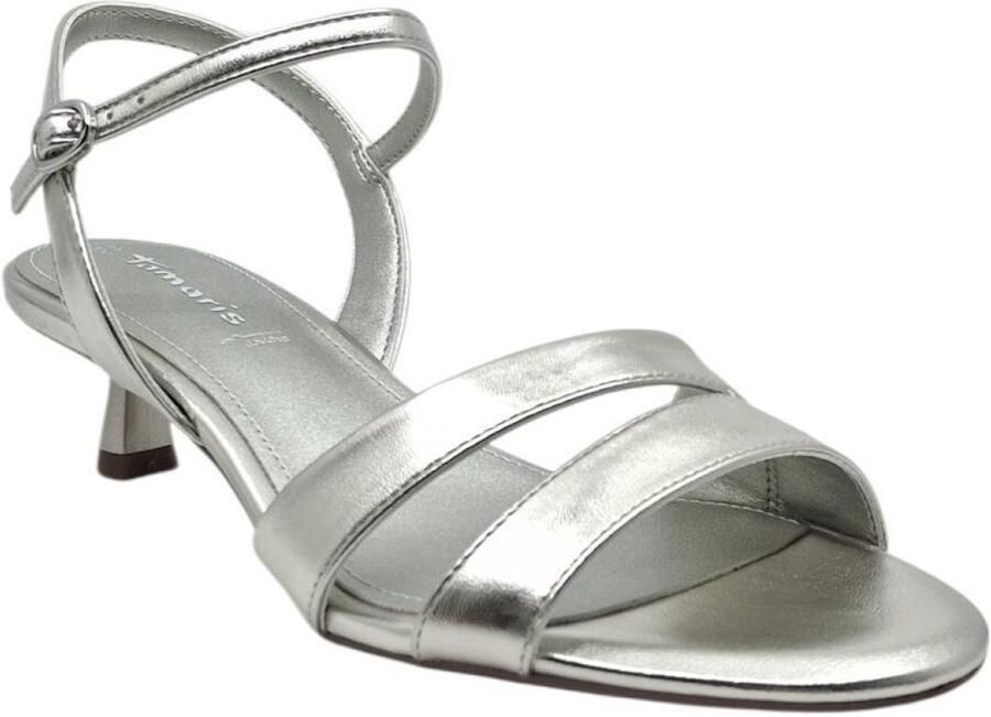 Tamaris 1-28314-46 Platinum Sandaal met hakje