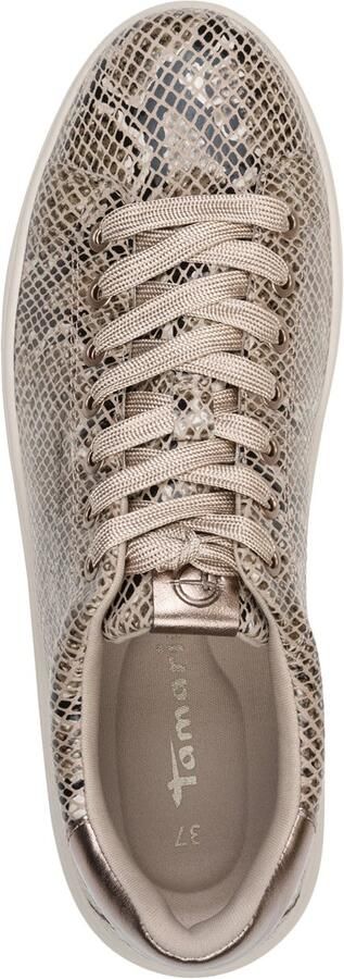 Tamaris Plateausneakers vrijetijdsschoen lage schoen veterschoen in vegan uitvoering