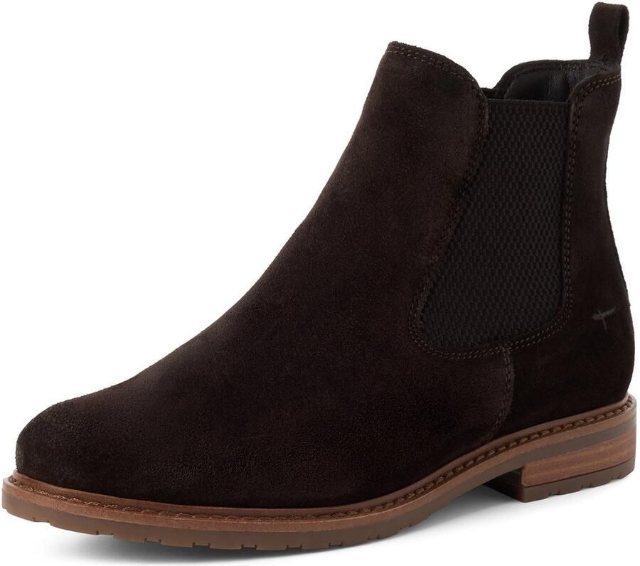 Tamaris Chelsea-laarsjes voor dames leren enkellaarsjes 1-25056-41-347 dames bruin - Foto 2
